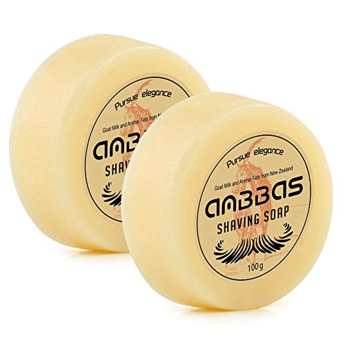 Anbbas Shave Soap Goat Milk 100G 3.5Oz From New Zealand For Beard Barber Traditional Wet Shaving (2Pcs, 7 Oz) #TOP7