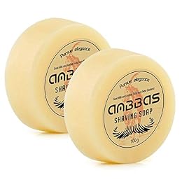 Anbbas Shaving Soap Goat Milk for Men Beard Traditional Wet Shave(7oz)