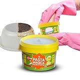 Avilia Pasta Detergente Multiuso al Limone 500ml - Sgrassatore Potente Senza Graffi - Piano Cottura, Acciaio, Ceramica, Vetro, Plastica - Azione Abrasiva Delicata Senza Risciacquo