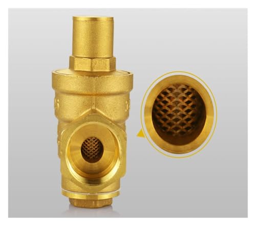 Vanne de réduction de pression en laiton avec manomètre filetage femelle DN25 pour chauffe-eau
