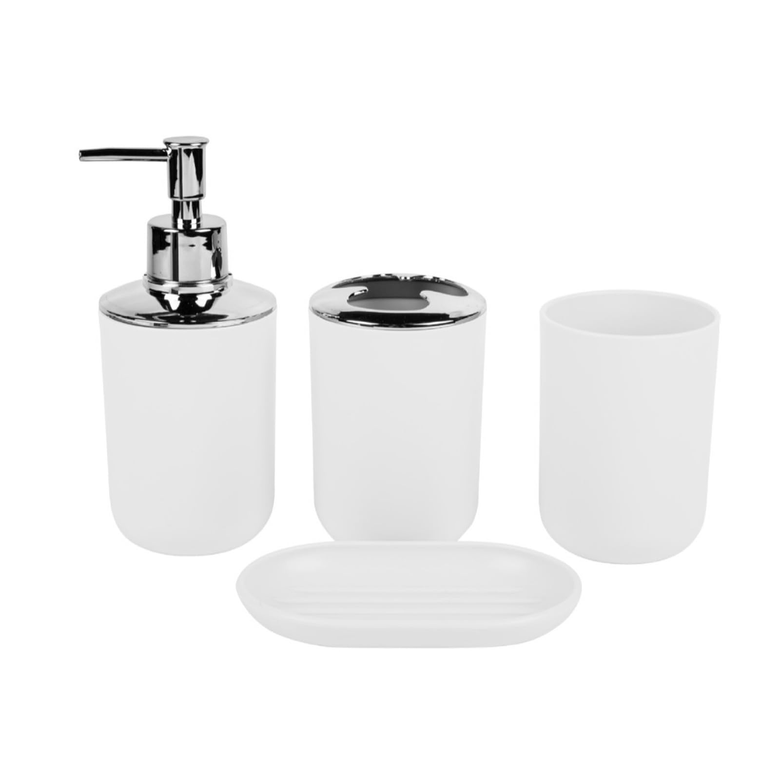 Toothbrush Holder, Soap Dispenser Tray & Countertop Storage Soap Dispenser and Toothbrush Holder