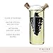 Twine Living 2-In-1 Oil and Vinegar Cruet Bottle with Cork Stoppers, Olive Oil and Balsamic Vinegar Dispenser, Hand Blown Glass, Pack of 1