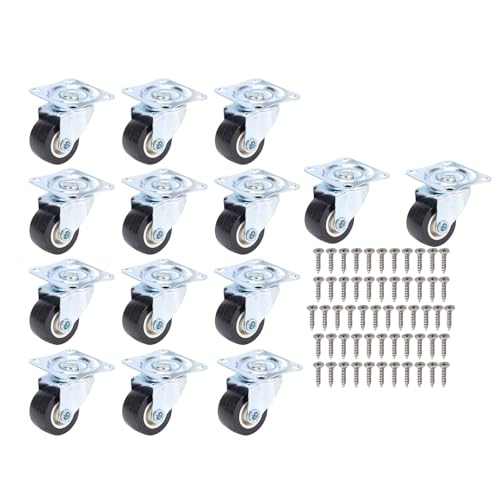 Roulettes silencieuses robustes de 1 pouce Fabater pour déplacer chariot et meubles