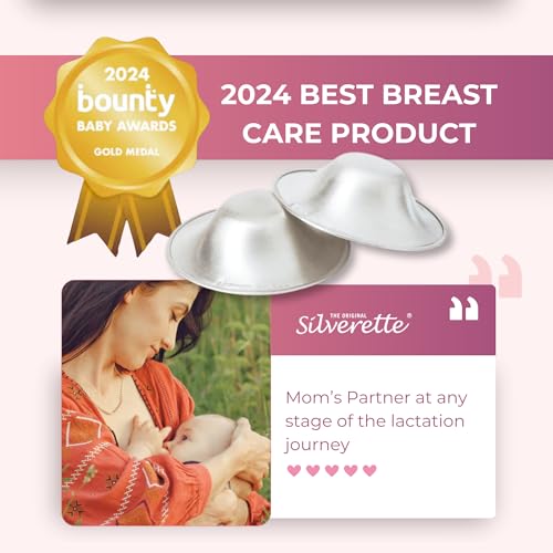 silverette the original silver nursing cups nipple covers for breastfeeding essentials pure 925 silver nipple shields for breastfeeding newborn lightweight nursing cups regular size