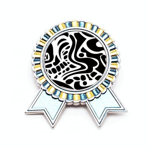 Pin's totem égyptien noir et blanc métal accessoire mode broche taille M