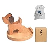 Cute Cell Phone Stand, MHKBD Wooden Phone Stand Animal Cell Phone Holder for for Apple iPhone iPad Samsung Mobile Phone Huawei, Useful for Watching Video, Cute Gift for Kids, Puppy