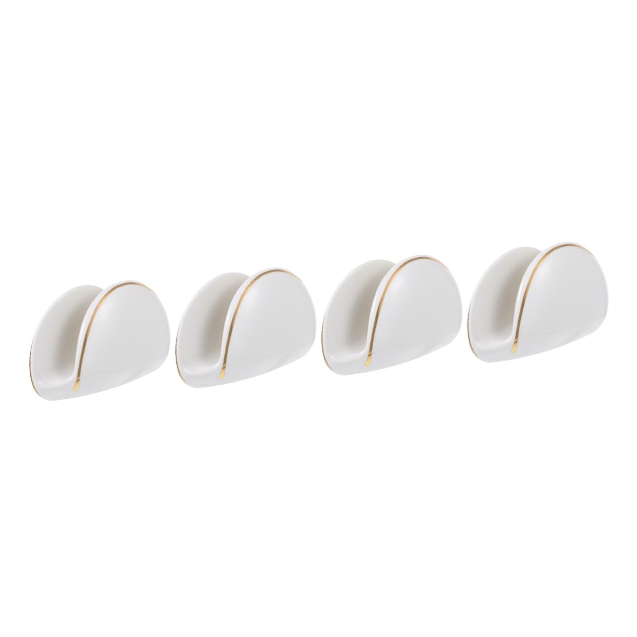 Cabilock 4piezas Soporte De Servilletas De Cerámica Diseño Asimétrico Para Restaurantes y Cafeterías Elegante Dispensador De Servilletas De Cerámica Para Uso Diario y Especiales