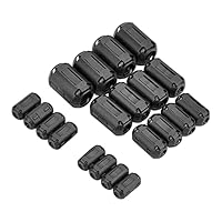 YFFSFDC フェライトコア 内径Φ3.5mm,Φ5mm,Φ7mm,Φ9mm,Φ13mm ノイズ 除去 電源線 高周波 ノイズフィルター パッチンコア ヒンジ式 ブラック 20個セット