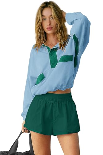 Nirovien Womens Workout Sets Athletic Short Sweat Set Activewear 2 Piece Outfits Pullover Sweatshirt and Shorts3