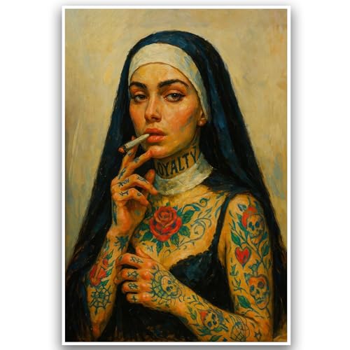 HGHGLX Woman Portrait Wall Art Gothic Large Picture 16x24 Inch Unframed