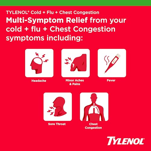Tylenol Cold + Flu + Chest Congestion Caplets, 24 ct - image 3