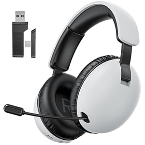 Wireless Gaming Headset with Mic for PC PS4 PS5,2.4GHz/Bluetooth Gamer Headphones with Noise Canceling Microphone