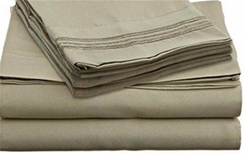 Bed Sheet Set - Brushed Microfiber 1800 Bedding - 100% Polyester - Wrinkle, Fade, Stain Resistant - Hypoallergenic - 4 Piece (Army Green, Queen Size 4 Pcs)