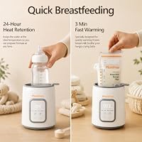 Bottle Warmer, 8-in-1 Fast Baby Bottle Warmer, Grey | for Breastmilk and Formula, Accurate Temperature Control, Automatic Shut-Off, Multifunctional for All Bottles — image 8