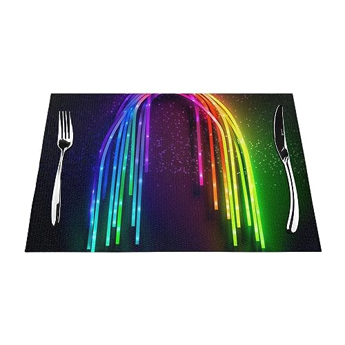 Set de table cuisine fluorescent et antidérapant lot de 4 lavable 45x30 - 2