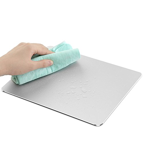 Metal Aluminum Mouse Pad Hard Mat Smooth Magic Ultra Thin Double Side Mouse Mat Waterproof Fast And Accurate Control For Gaming And Office(Small Gray 9.05X7.08 Inch) #TOP5