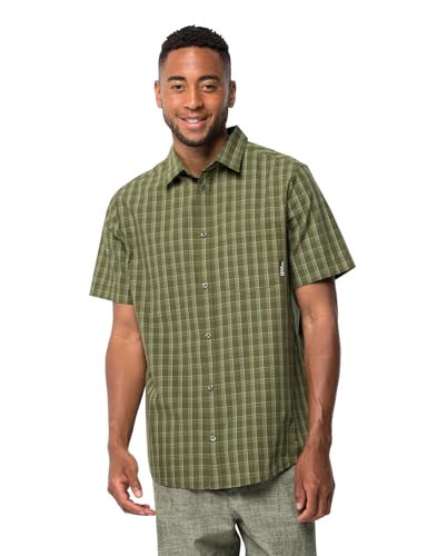 Jack Wolfskin Herren Hot Springs M Shirt Shortsleeve, Greenwood Checks, XXL...