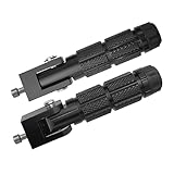 Motorcycle Folding Foot Pegs, 2Pcs Universal 8mm 90 Degree Mounting Bolts CNC Aluminum Alloy Front And Rear Folded Pedals Rearsets Footrest Footpegs for Suzuki, Kawasaki, Yamaha