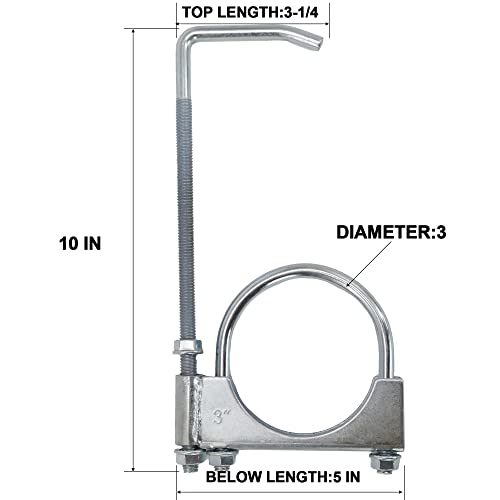 Scottchen Pro LS-02 Exhaust Clamp With Hanger Fit 3 Inch Exhaust Pipe thumb #1