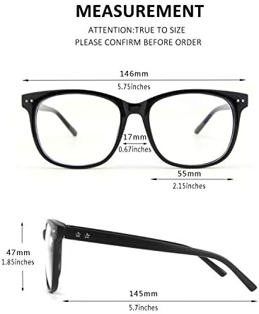 GQUEEN Fake Non Prescription Glasses Clear Lens for Women Men Oversized Frame UV400 Protection, 201581