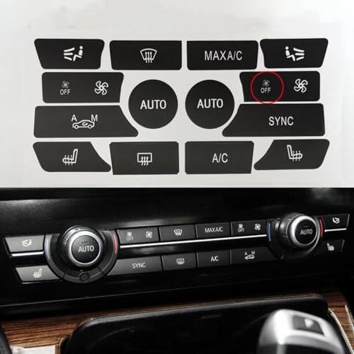 Autocollants boutons de commande rénover climatisation voiture X6 - 5