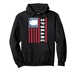 Spokane USA Flag, Spokane Washington, Spokane Pullover Hoodie