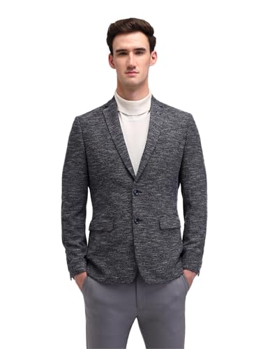 Image of Arrow Textured Pattern Blazer for Men - Plain Weave, Six Pockets & Double Button Closure Single Breasted Mens Blazer