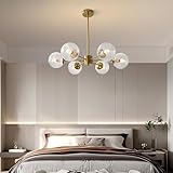 ➤2 hauteurs de suspension réglables : Ce lustre en verre bullé permet de régler la hauteur du plafond grâce à deux tiges de suspension robustes. Il peut donc être utilisé à la fois comme lustre et comme plafonnier semi-encastré. Il vous suffit de choisir la longueur de tige souhaitée pour obtenir la longueur de suspension souhaitée. De plus, il est livré avec un adaptateur pour plafond incliné, compatible avec les plafonds inclinés et voûtés.