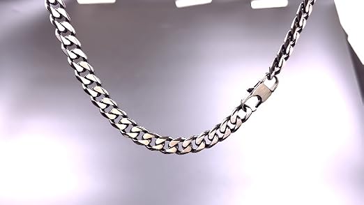 COYATE Cuban Link Chain Necklace for Men, 12mm Stainless Steel Two