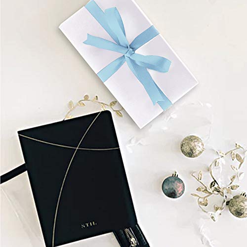 Jam Paper Double Faced Satin Ribbon - 3/8 Inch Wide X 25 Yards - Baby Blue - Sold Individually #TOP5