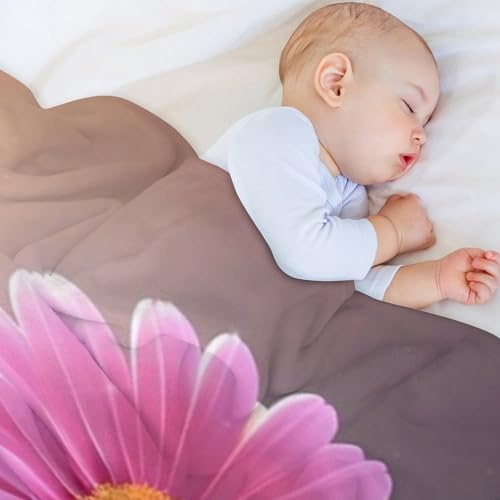 Couverture fleurs imprimée en flannel, l'idée cadeau douce pour petits et grands - 5