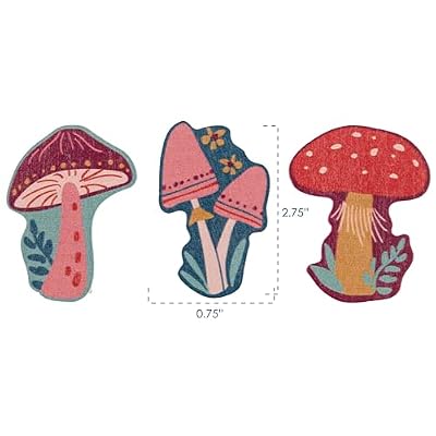 Karma, Magnetic Shaped Potato Chip Bag Clips - Colorful and Fun Bag Clips for Food and Storage - One Size, Mushroom