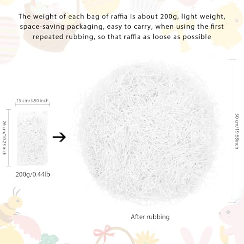 HMJIA Füllmaterial Geschenk 200g Geschreddertes Papier Für füllmaterial Geschenkbox für Party Verpackungsmaterial Füllmaterial für Geschenkbox Dekorations (Weiss)