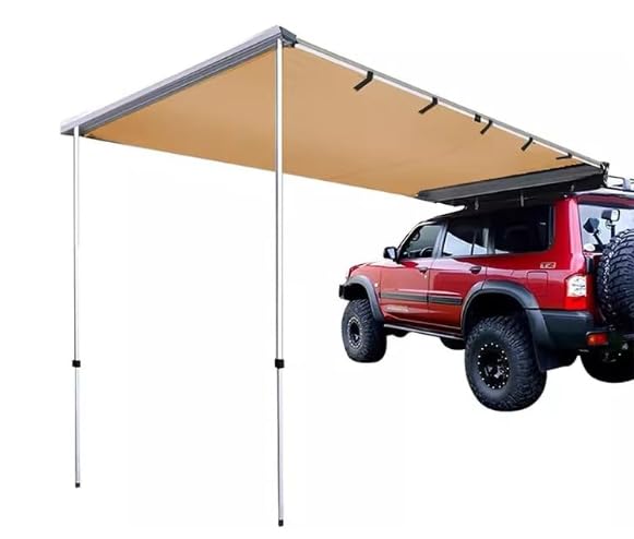 Toldo lateral extraíble para coche, tienda de campaña al aire libre, protección UV, resistente al viento y a la lluvia, para SUV, camiones, campistas, 2 x 2 m