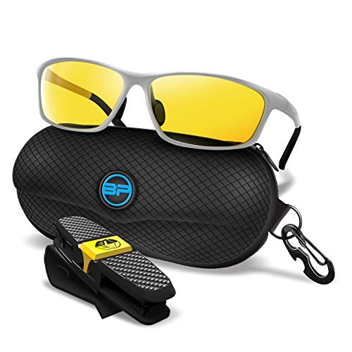 BLUPOND Night Vision Glasses for Men/Women - TAC HD Night Driving Glasses - Rally