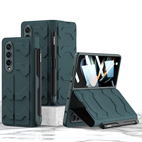 Coque Galaxy Z Fold 4 avec compartiment carte, support vidéo et film en verre rigide