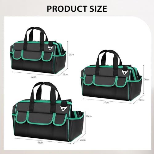 Sangles à cliquet rétractables intégrées sur ce sac à outils M - 3