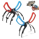 FXOICMI 3 Claw Fish Gripper, Metal Fishing Pliers Gripper, Non-Slip Fish Grabber Tool, Multifunctional Fish Grips Clamp for Catch and Release, Lightweight Fishing Accessories