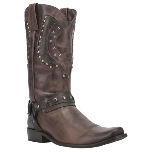 Image of Dingo Mens War Eagle Studded Square Toe Pull On Casual Boots Mid Calf
