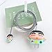 AUGEN iPhone Charger Protector Case, Portable Charger Cover for 20W iPhone USB C Cable, Lightning Cable Cover, Cartoon 3D Design Power Adapter Case for Charging (Green Pack of 1)