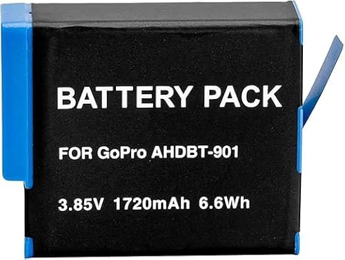 Premium Rechargeable Extended Life Replacement Battery Compatible With GoPro HERO11/HERO10 /HERO9 1720mAh High-Capacity Power Performance Boosting & Extends Recording Time