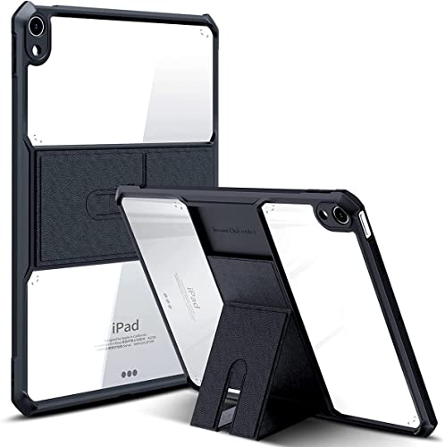 Image of RIGGEAR Xundd Back Cover Case for 10.9 inch Apple iPad Air 5 (2022), iPad Air 4 (2020) with Stand, Slim Clear PC, Shock Absorption Soft TPU Edge Bumper