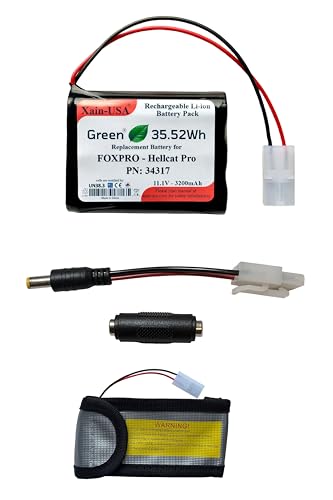 FOXPRO Hellcat Pro 3200mAh Battery Pack with Charger
