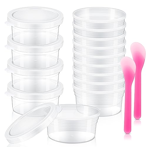 LEOBRO 14 PCS Clear Plastic Storage Boxes, Good Sealability Storage Containers for DIY Art Craft, Jewelry, Bead
