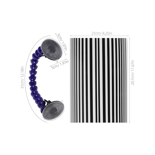 Panneau réfléchissant noir et blanc et support bleu réglable de débosselage - 3