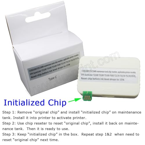 UPink Caixa de limpeza para impressora S2100 S210057 compatível com T2170 T3170 T3170X T5170 T2100 T