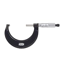 Vista 44 de Starrett 436.1 - Micrómetro exterior, tope trinquete, tuerca de bloqueo, caras de carburo, pulgadas, Negro, 1