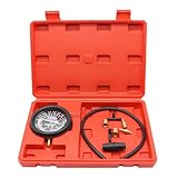 UHANBUT Fuel Pump and Vacuum Tester Gauge, Car Carburetor Leak Diagnostics Tester Kit, Universal Pressure Testing Meters for Automotive Engine Fuel System