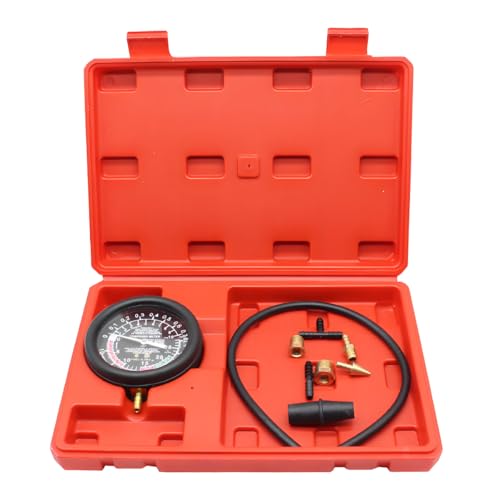 UHANBUT Fuel Pump and Vacuum Tester Gauge, Car Carburetor Leak Diagnostics Tester Kit, Universal Pressure Testing Meters for Automotive Engine Fuel System