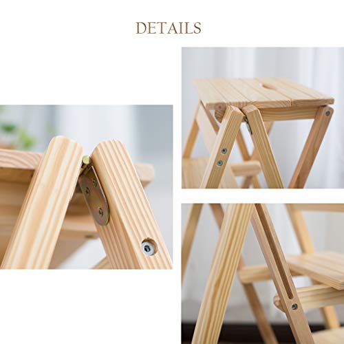 Échelle à 3 marches pliable blanche de 66 cm supportant max 200 kg pour cuisine